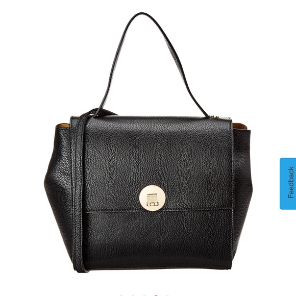 Georgia Costa Handbags - Georgia Costa Farrah Black Leather Shoulder Bag
